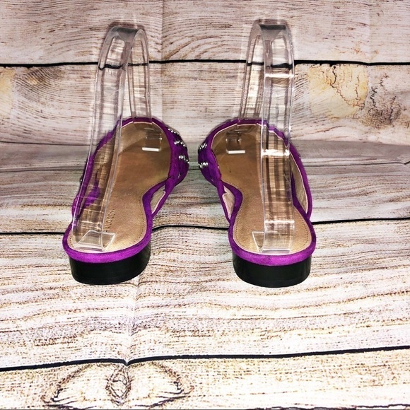 HALOGEN Eva Jeweled Point Toe Mules Size 7M - Picture 5 of 12